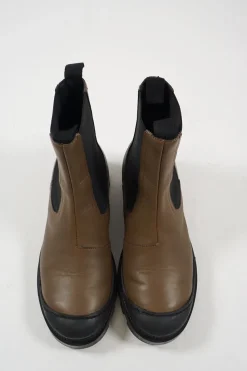 Ghurka calfskin and rubber lug sole Chelsea boots
