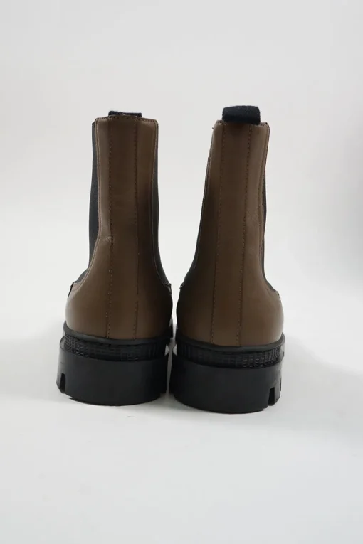 Ghurka calfskin and rubber lug sole Chelsea boots