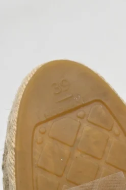 Gold foiled goatskin and grosgrain slip-on espadrilles