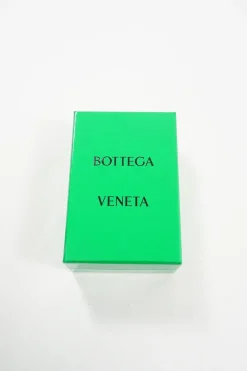 Gold Intrecciato Leather Card Holder