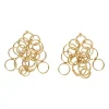 GOLD TONE MULTIPLE LOOP EARRINGS
