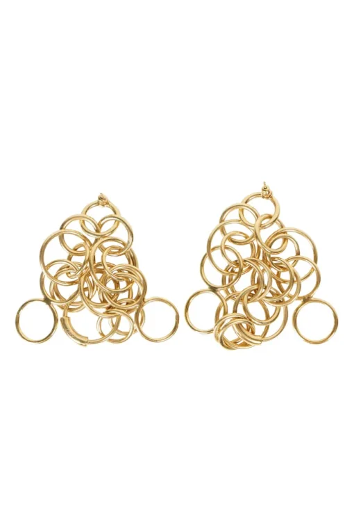 GOLD TONE MULTIPLE LOOP EARRINGS