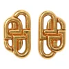 Gold-finish brass BB Xs mini stud earrings