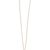 Gold-finish brass organic circle pendant necklace