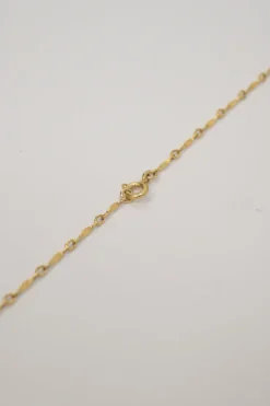 Gold-finish brass organic circle pendant necklace