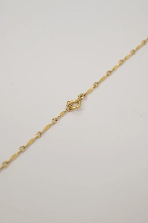 Gold-finish brass organic circle pendant necklace