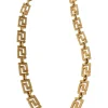 Gold-plated brass signature Greca necklace with lobster clasp fastening