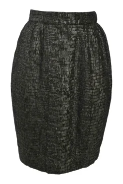 Gold-tone embellished acetate-blend double breasted leopard print notch lapel bar jacket and pencil skirt suit set