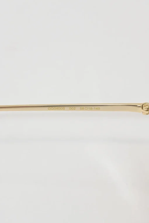 Gold-tone metal and tinted polycarbonate oversized square-shape sunglasses