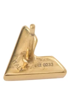 Gold-tone metallic Essential V stud earrings