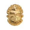 Gold-tone metallic rhinoceros beetle brooch