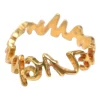 Gold-tone metallic script ring