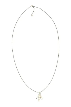 Gold-tone metallic Tarot station necklace