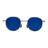Gold-tone sunglasses with blue lens