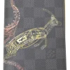 Graphite Damier coated canvas passport cover limited edition
