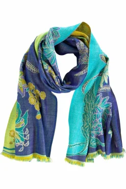 Green, blue, purple shawl