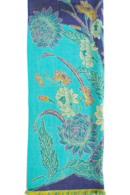 Green, blue, purple shawl