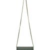 Green matelassé caviar goatskin Boy wallet on chain with gold-finish metallic hardware