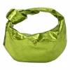 Green mirrored crushed calfskin mini Jodie bag