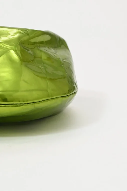 Green mirrored crushed calfskin mini Jodie bag