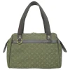 Green monogram canvas and leather Mini Lin Josephine bag