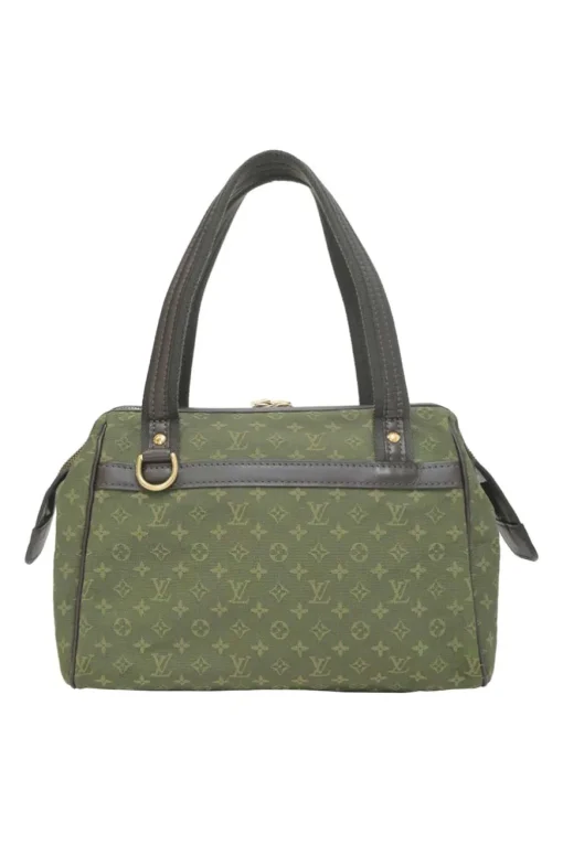 Green monogram canvas and leather Mini Lin Josephine bag