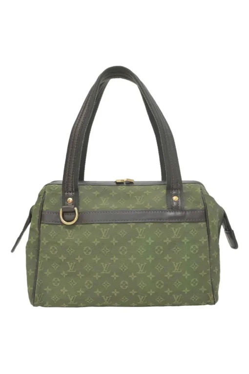 Green monogram canvas and leather Mini Lin Josephine bag