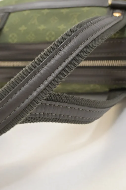 Green monogram canvas and leather Mini Lin Josephine bag