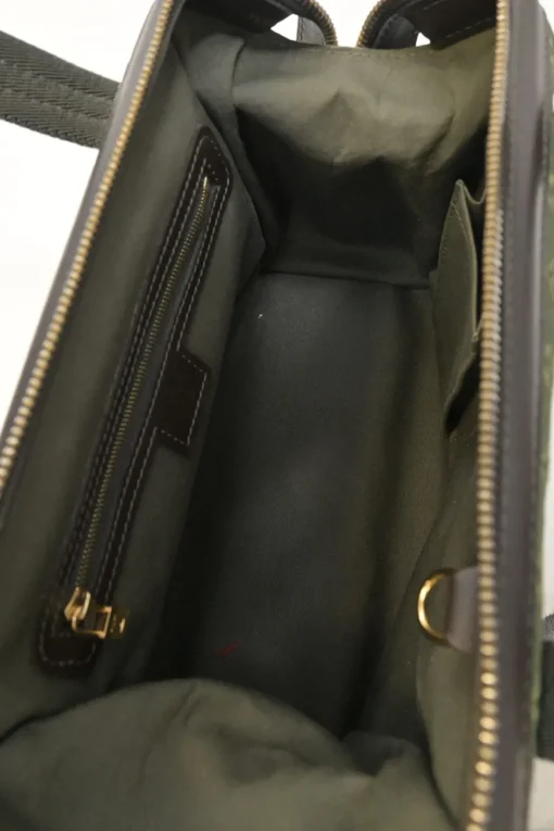 Green monogram canvas and leather Mini Lin Josephine bag