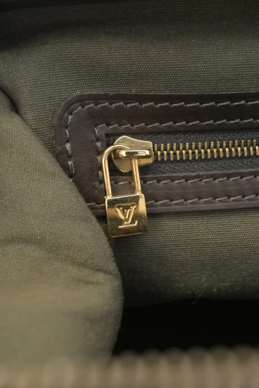 Green monogram canvas and leather Mini Lin Josephine bag