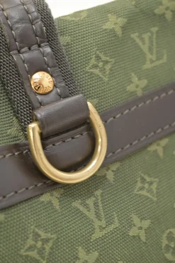 Green monogram canvas and leather Mini Lin Josephine bag
