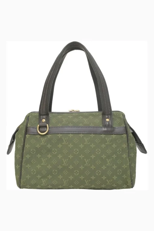 Green monogram canvas and leather Mini Lin Josephine bag