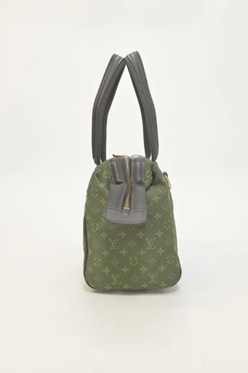 Green monogram canvas and leather Mini Lin Josephine bag