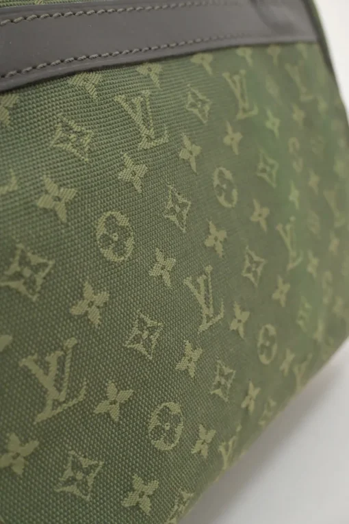 Green monogram canvas and leather Mini Lin Josephine bag