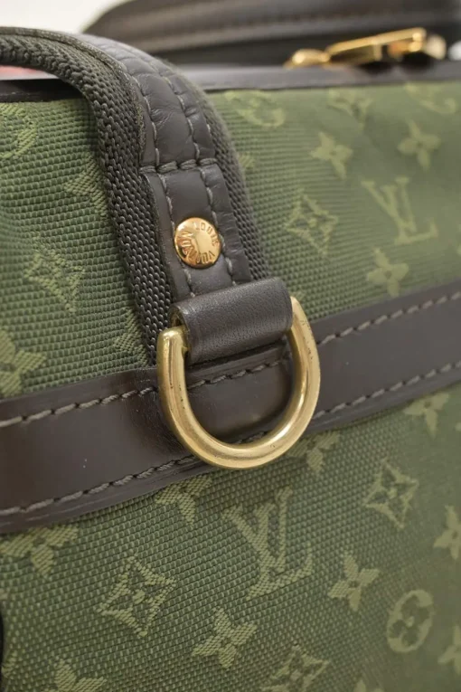 Green monogram canvas and leather Mini Lin Josephine bag