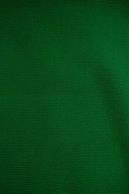Green textured high-waist pencil skirt, side zipped
