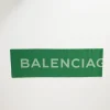 Green wool logo jacquard scarf