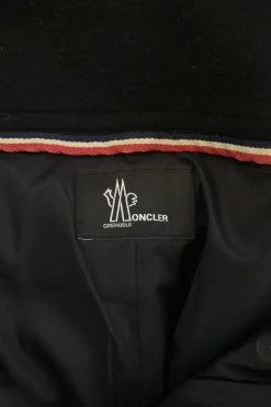 Grenoble black polyamide-blend pull-on high-rise wide-leg snow pants with topstitched knees and hem