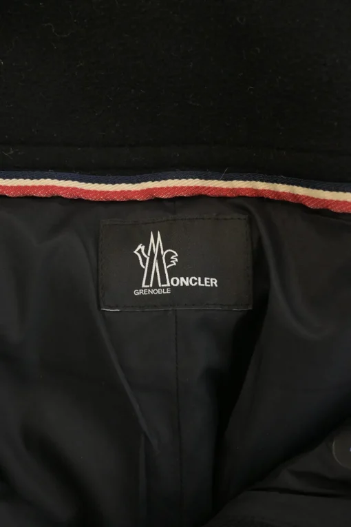 Grenoble black polyamide-blend pull-on high-rise wide-leg snow pants with topstitched knees and hem