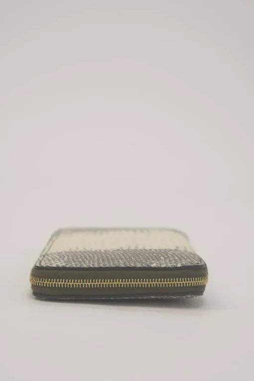 Grey and ivory watersnake skin continental wallet