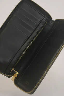 Grey and ivory watersnake skin continental wallet