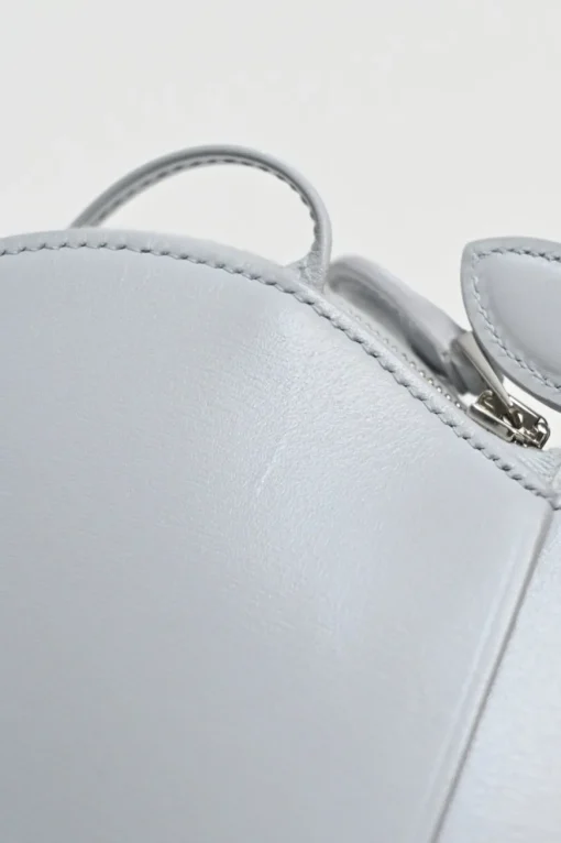 Grey calfskin Le Cœur heart-shaped crossbody shoulder bag