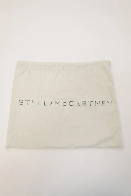 Grey cruelty-free fabric and silver-tone metallic chainlink Maxi Falabella tote bag