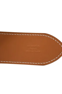 Grey grained leather 38mm belt with silver pin buckle