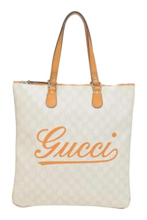 Grey Guccissima monogram canvas and leather GG Plus shopper tote