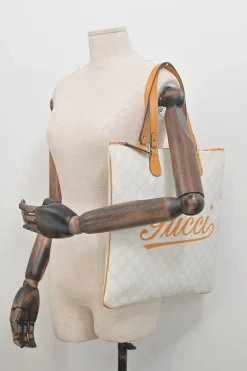 Grey Guccissima monogram canvas and leather GG Plus shopper tote