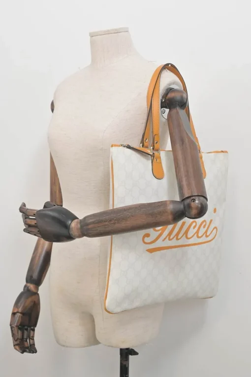 Grey Guccissima monogram canvas and leather GG Plus shopper tote