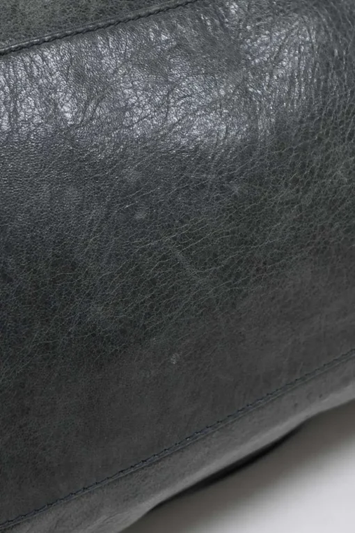 Grey lambskin leather Classic Motorcycle Twiggy handbag with aged brass hardware