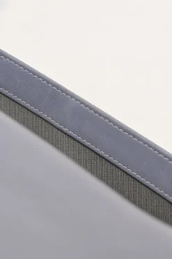 Grey matelassé lambskin Boy bag with silver-tone metallic hardware
