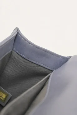 Grey matelassé lambskin Boy bag with silver-tone metallic hardware